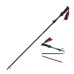 Naturehike carbonová skládací treková hůlka ST07 115-135cm 190g - růžová