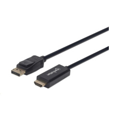 MANHATTAN Kábel DisplayPort na HDMI 1080p, 1.8 m, čierna MANHATTAN Kábel DisplayPort na HDMI 1080p, 1.8 m, čierna