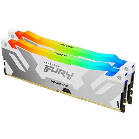 KINGSTON DIMM DDR5 64GB (Kit of 2) 6000MT/s CL32 FURY Renegade Bílá RGB XMP