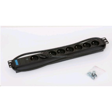 TRITON 19" rozvádzač 8x230V - 2m, svetelný indikátor, čierny TRITON 19" rozvádzač 8x230V - 2m, svetelný indikátor, čierny