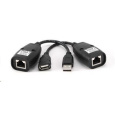 Kábel USB GEMBIRD 2.0 Aktívne predĺženie A-LAN 30 m (čierne)