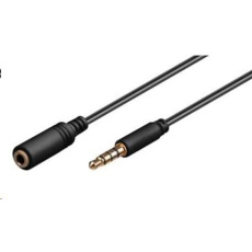 PREMIUMCORD kábel Jack 3,5 mm 4 pin M/F 1 m pre Apple iPhone, iPad, iPod PREMIUMCORD kábel Jack 3,5 mm 4 pin M/F 1 m pre Apple iPhone, iPad, iPod
