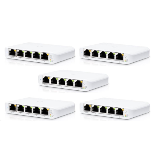 UBNT UniFi Switch USW-Flex-Mini-5, 5-pack [5xGigabit, 1xPoE In]