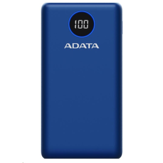 ADATA PowerBank P20000QCD - externá batéria pre mobilný telefón/tablet 20000mAh, 2,1A, modrá (74Wh)