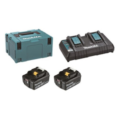 Makita 197629-2 sada Li-ion LXT 18V 2ks BL1850B + 1ks Dvojnabíječka DC18RD + 1ks Makpac