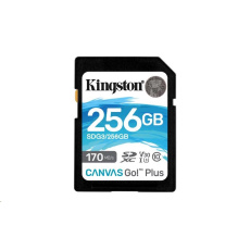 Kingston SDXC karta 256GB Canvas Go! Plus, R:170/W:90MB/s, Class 10, UHS-I, U3, V30 Kingston SDXC karta 256GB Canvas Go! Plus, R:170/W:90MB/s, Class 10, UHS-I, U3, V30