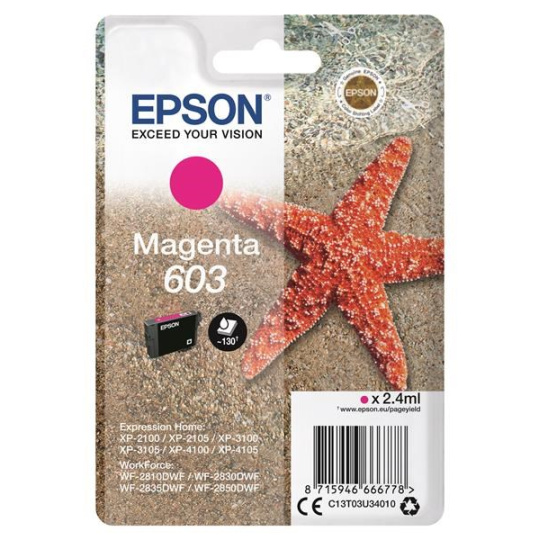 Atramentová tyčinka EPSON Singlepack "Starfish" Magenta 603