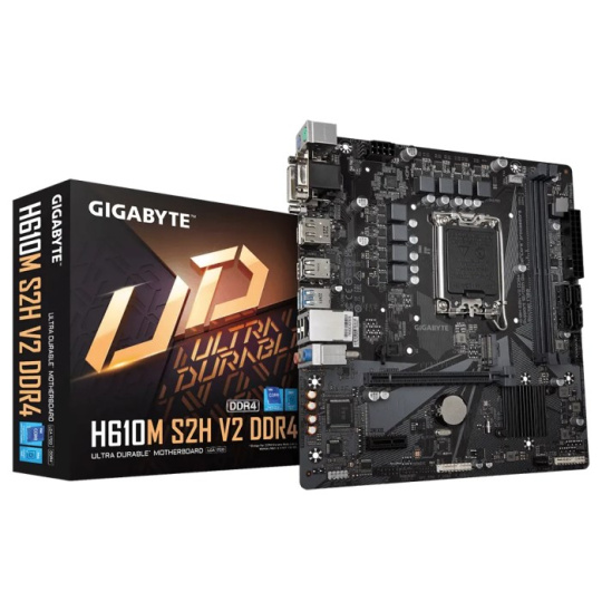 GIGABYTE MB Sc LGA1700 H610M S2H DDR4, Intel H610, 2xDDR4, 1xDP, 1xHDMI, 1xDVI, 1xVGA, mATX