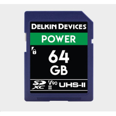 Delkin SD Power 2000X UHS-II U3 (V90) R300/W250 64GB Delkin SD Power 2000X UHS-II U3 (V90) R300/W250 64GB
