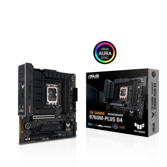 ASUS MB Sc LGA1700 TUF GAMING B760M-PLUS D4, Intel B760, 4xDDR4, 1xDP, 1xHDMI, mATX