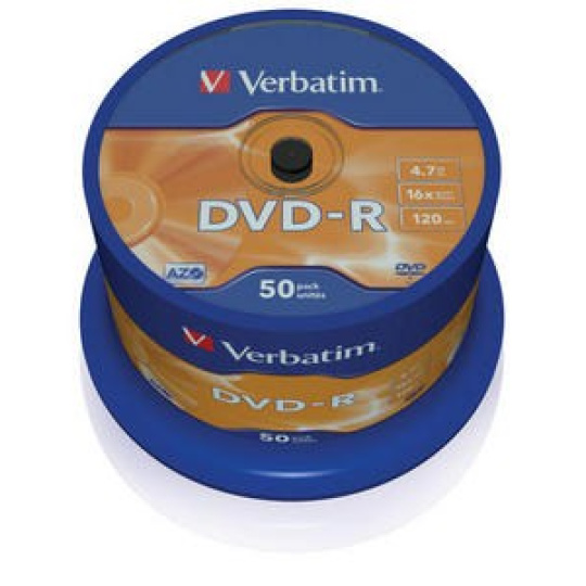 VERBATIM DVD-R(50-balenie)Vreteno/bežný maloobchod/16x/4.7GB