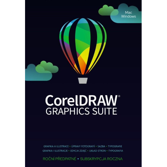 CorelDRAW Graphics Suite 365-dňové predplatné. (2501+)