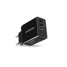 AXAGON ACU-DS16, SMART sieťová nabíjačka 16W, 2x USB-A port, 5V/2.2A + 5V/1A