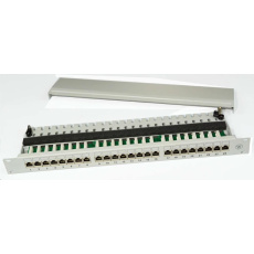 19" Patch panel 19" 1U 24 PORT FTP Cat 6A sivý 19" Patch panel 19" 1U 24 PORT FTP Cat 6A sivý