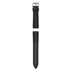 Garett řemínek 20 mm, černá kůže se stříbrným zapínáním Garett řemínek 20 mm, černá kůže se stříbrným zapínáním