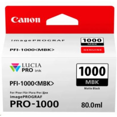 Canon BJ CARTRIDGE PFI-1000 MBK (matná čierna atramentová nádržka) Canon BJ CARTRIDGE PFI-1000 MBK (matná čierna atramentová nádržka)