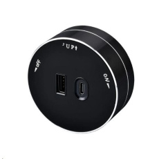 BAZAR - Viking zásuvkový modul A60, 1x USB-A, 1x USB-C, PD, černá, poškozený obal BAZAR - Viking zásuvkový modul A60, 1x USB-A, 1x USB-C, PD, černá, poškozený obal