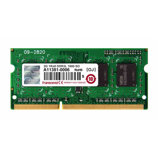 SODIMM DDR3L 2GB 1600MHz TRANSCEND 1Rx8 CL11