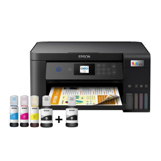 Atramentová tlačiareň EPSON EcoTank L4260, 3v1, A4, 1440x5760dpi, 33 str./min, USB, Wi-Fi, 3 roky záruka po registrácii.