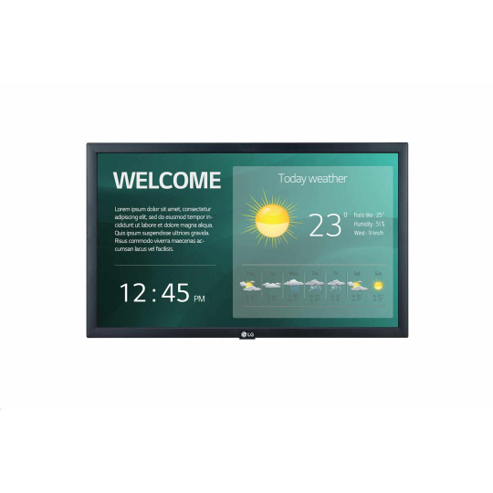 LG 22" signage 22SM3G FHD, 250nit, 16h, WebOS 4.0, rozbalen LG 22" signage 22SM3G FHD, 250nit, 16h, WebOS 4.0, rozbalen