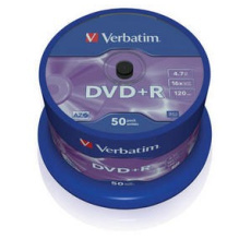 VERBATIM DVD+R(50-balenie)Vreteno/bežný maloobchod/16x/4.7GB