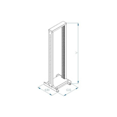 19" montážny rám TRITON 32U, jeden kus