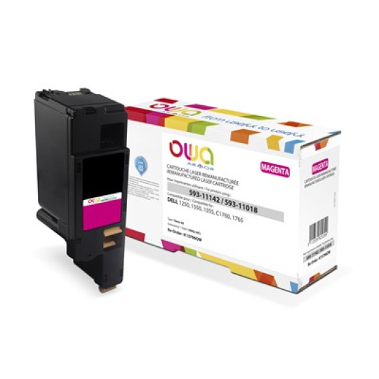 OWA Armor toner pre DELL 1250, 1350, 1355, C1760, C1765, 1400 strán, 593-11142, červená/purpurová