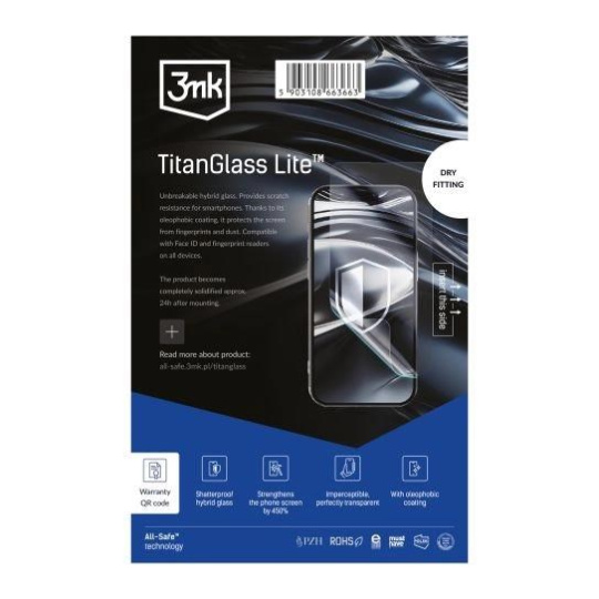 3mk All-Safe - AIO fólie TitanGlass Lite Dry Fitting Phone, 25 ks