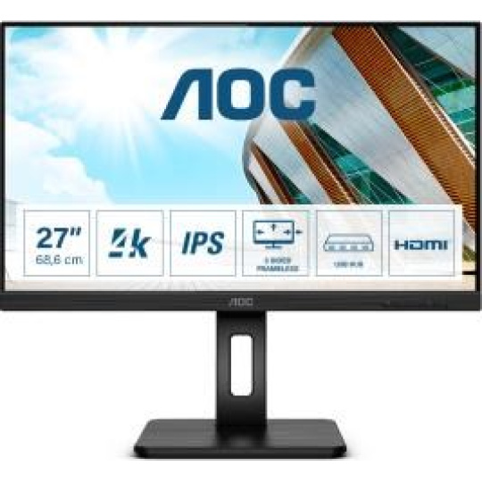 AOC MT IPS LCD WLED 27" U27P2CA - IPS panel, 3840x2160, 2xHDMI, DP. USB-C, USB, repro, pivot