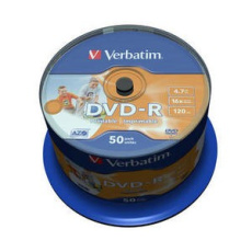 VERBATIM DVD-R(50-Pack)Vreteno/Inkjet Printable Wide/16x/4.7GB