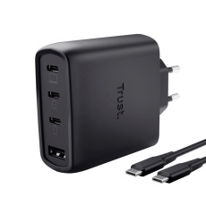 TRUST GaN Nabíječka MAXO 65W, 3xUSB-C,1xUSB-A, černá TRUST GaN Nabíječka MAXO 65W, 3xUSB-C,1xUSB-A, černá