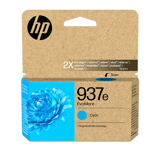 HP 937e EvoMore Cyan Original Ink Cartridge (1,650 pages)