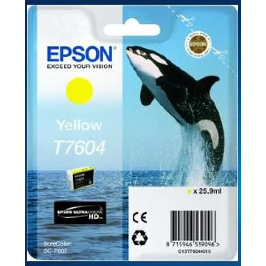 Atramentová tyčinka EPSON ULTRACHROME HD "Scythe" - žltá - T7604 (25,9 ml)