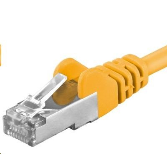 PREMIUMCORD Patch kábel CAT6a S-FTP, RJ45-RJ45, AWG 26/7 2m žltý