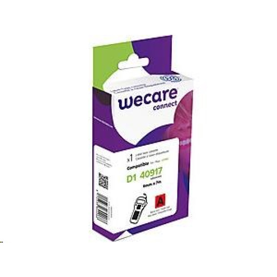 Páska WECARE ARMOR pre DYMO S0720720, čierna/červená, 9 mm x 7 m