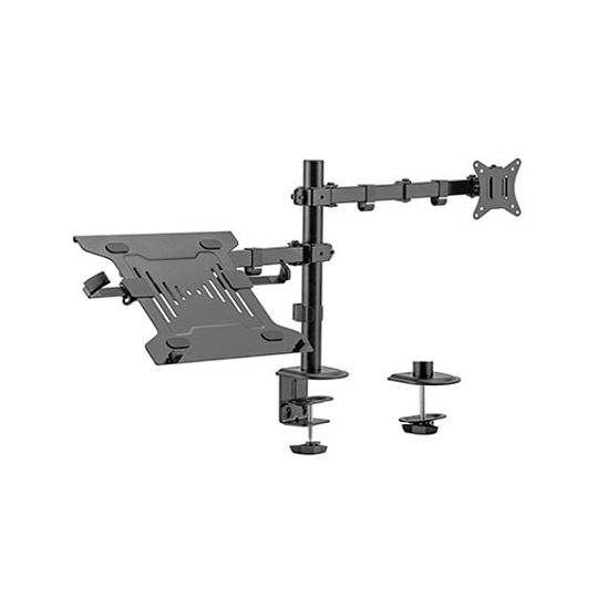 BAZAR - GEMBIRD Držák monitoru na stůl s podstavcem pro notebook MA-DA-03, naklápěcí, až do 32” a 9kg, černý - Poškozený BAZAR - GEMBIRD Držák monitoru na stůl s podstavcem pro notebook MA-DA-03, naklápěcí, až do 32” a 9kg, černý - Poškozený