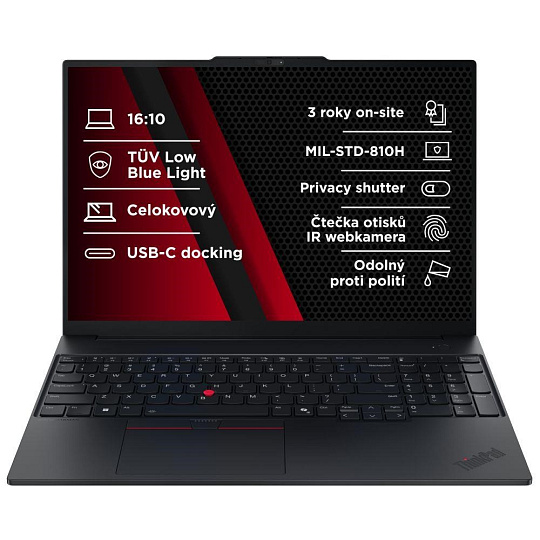 LENOVO NTB ThinkPad E16 AMD G3 - Ryzen5 220,16" WUXGA,16GB,512SSD,FHD+IRcam,W11P