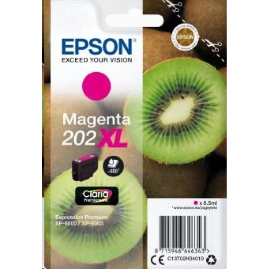 Atramentová tyčinka EPSON Singlepack "Kiwi" Magenta 202XL Claria Premium Ink 8,5 ml