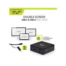PORT dokovací stanice 8v1 USB-C, USB-A, dual video, HDMI, Ethernet, audio, USB 3.0 PORT dokovací stanice 8v1 USB-C, USB-A, dual video, HDMI, Ethernet, audio, USB 3.0