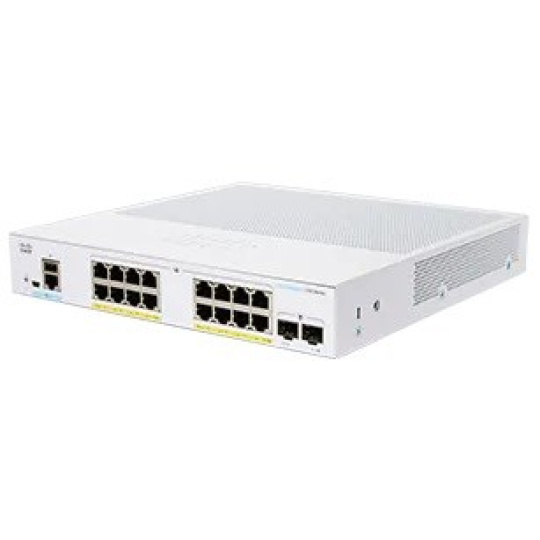 Cisco switch CBS250-16P-2G (16xGbE,2xSFP,16xPoE+,120W,fanless) - REFRESH