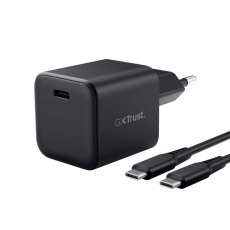 TRUST GaN Nabíječka GXT 1258 65W, 2m USB-C kabel, pro Nintendo Switch 2, černá TRUST GaN Nabíječka GXT 1258 65W, 2m USB-C kabel, pro Nintendo Switch 2, černá