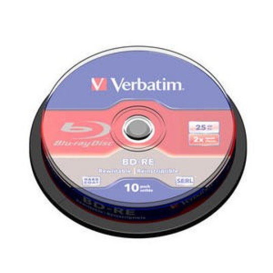 VERBATIM BD-RE SL(10-pack)Blu-Ray/vreteno/2x/25GB