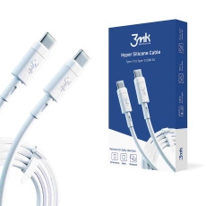 3mk datový kabel - Hyper Silicone Cable Type-C to Type-C 60W 3A, bílá 3mk datový kabel - Hyper Silicone Cable Type-C to Type-C 60W 3A, bílá