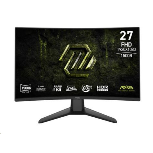 MSI LCD MAG 274CF X24, 27", 1920x1080, Rapid VA, 0,5 ms, VESA 100x100, Black MSI LCD MAG 274CF X24, 27", 1920x1080, Rapid VA, 0,5 ms, VESA 100x100, Black