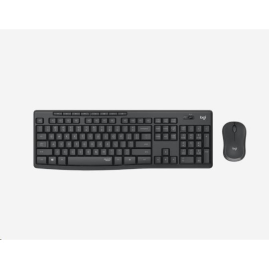 Logitech Silent Wireless Combo MK295, bezdrôtová klávesnica + myš, americká, grafitová