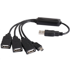 PremiumCord USB2.0 HUB 4-portový čierny kábel PremiumCord USB2.0 HUB 4-portový čierny kábel