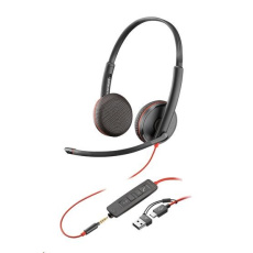 Poly Blackwire 3225 náhlavní souprava, 3.5 mm jack + USB-C/A adaptér, stereo (bulk) Poly Blackwire 3225 náhlavní souprava, 3.5 mm jack + USB-C/A adaptér, stereo (bulk)