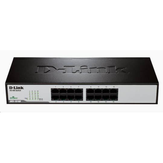 D-Link DES-1016D 16-portový 10/100 stolový/pozemný prepínač