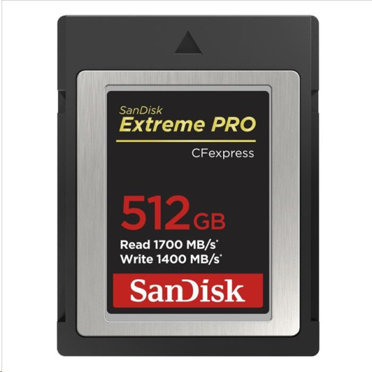 Karta SanDisk Extreme Pro CFexpress 512 GB, typ B, 1700 MB/s čítanie, 1200 MB/s zápis