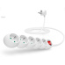 Predlžovací kábel CONNECT IT 230 V, 5 zásuviek, 3 m, s vypínačom (biely)